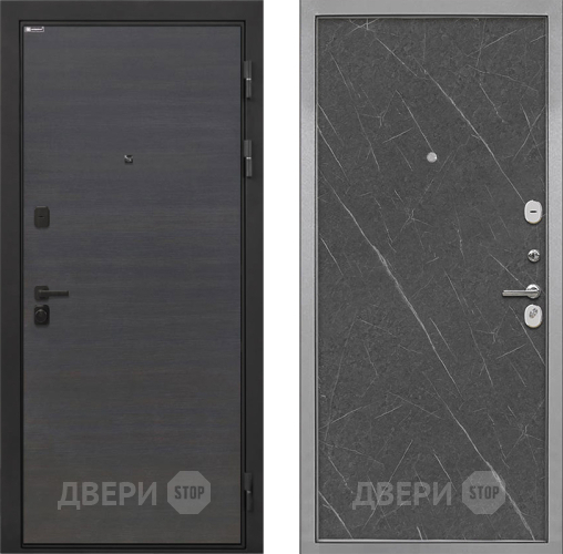 Входная металлическая Дверь Интекрон (INTECRON) Профит Black Эковенге Гладкая Гранит лава оникс в Луховицах