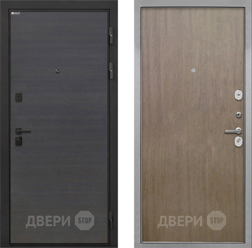 Входная металлическая Дверь Интекрон (INTECRON) Профит Black Эковенге Гладкая шпон Венге коричневый в Луховицах