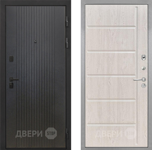 Входная металлическая Дверь Интекрон (INTECRON) Профит Black ФЛ-295 ФЛ-102 Сосна белая в Луховицах