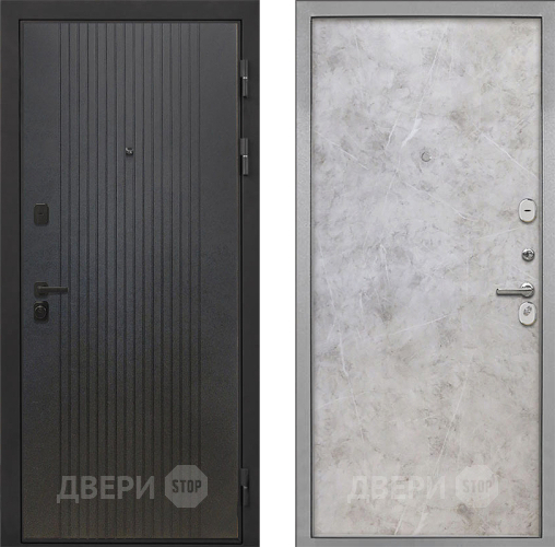 Дверь Интекрон (INTECRON) Профит Black ФЛ-295 Гладкая Мрамор светлый в Луховицах