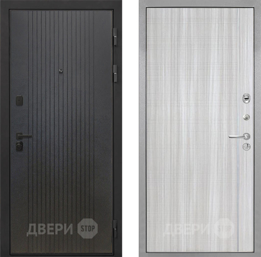 Входная металлическая Дверь Интекрон (INTECRON) Профит Black ФЛ-295 В-07 с молдингом Сандал белый в Луховицах