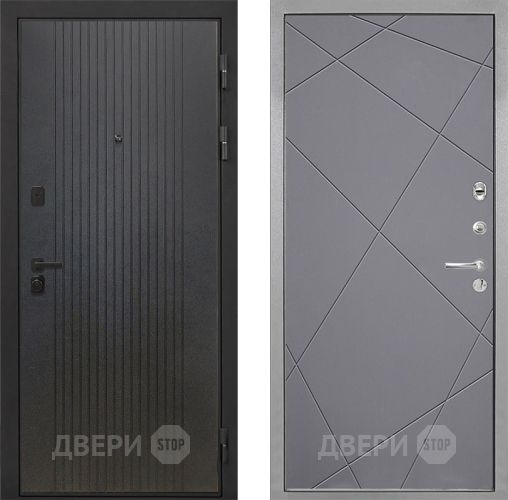 Входная металлическая Дверь Интекрон (INTECRON) Профит Black ФЛ-295 Лучи-М Графит софт в Луховицах