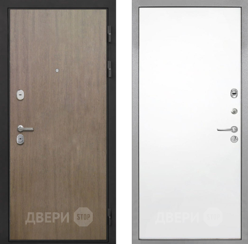 Входная металлическая Дверь Интекрон (INTECRON) Гектор Венге Коричневый Гладкая Силк Сноу в Луховицах