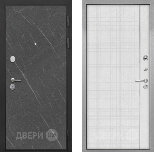 Входная металлическая Дверь Интекрон (INTECRON) Гектор Гранит Лава Оникс В-07 с молдингом Лофт белый в Луховицах