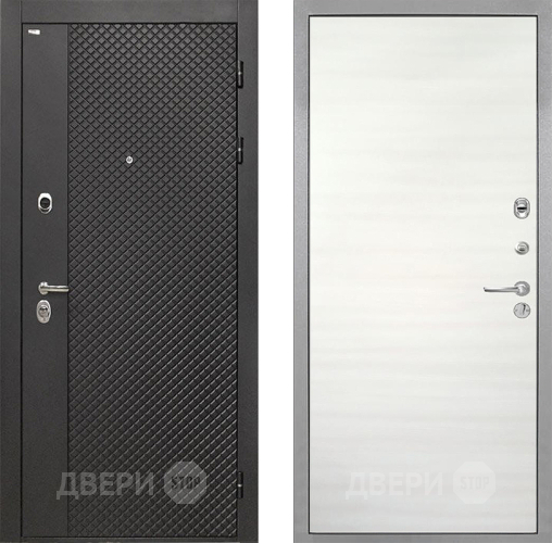 Входная металлическая Дверь Интекрон (INTECRON) Олимпия Black 4К Гладкая Дуб сильвер поперечный в Луховицах