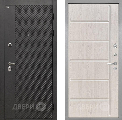 Входная металлическая Дверь Интекрон (INTECRON) Олимпия Black 4К ФЛ-102 Сосна белая в Луховицах