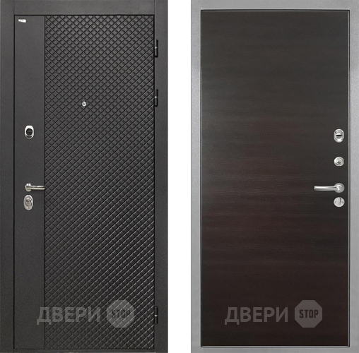 Входная металлическая Дверь Интекрон (INTECRON) Олимпия Black 4К Гладкая Эковенге поперечный в Луховицах