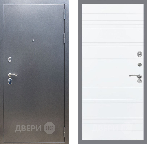 Входная металлическая Дверь Рекс (REX) 11 Line Силк Сноу в Луховицах