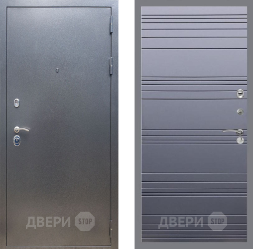Входная металлическая Дверь Рекс (REX) 11 Line Силк титан в Луховицах