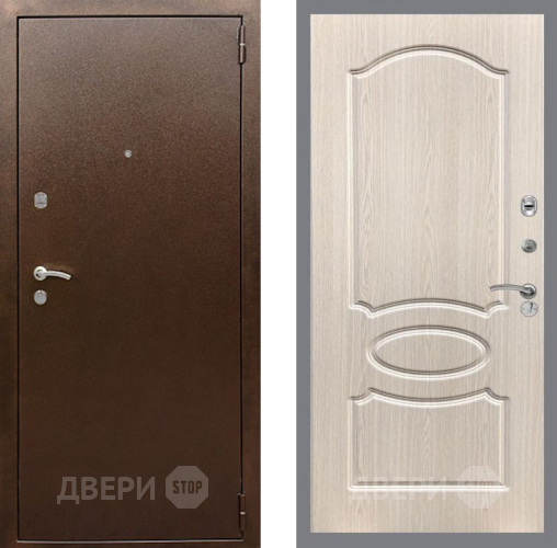 Дверь Рекс (REX) 1А Медный Антик FL-128 Беленый дуб в Луховицах