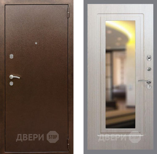Дверь Рекс (REX) 1А Медный Антик FLZ-120 Беленый дуб в Луховицах