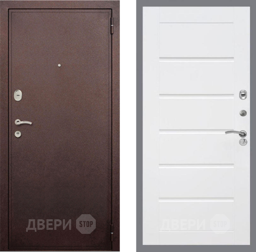 Дверь Рекс (REX) 2 Медный Антик Сити Белый ясень в Луховицах
