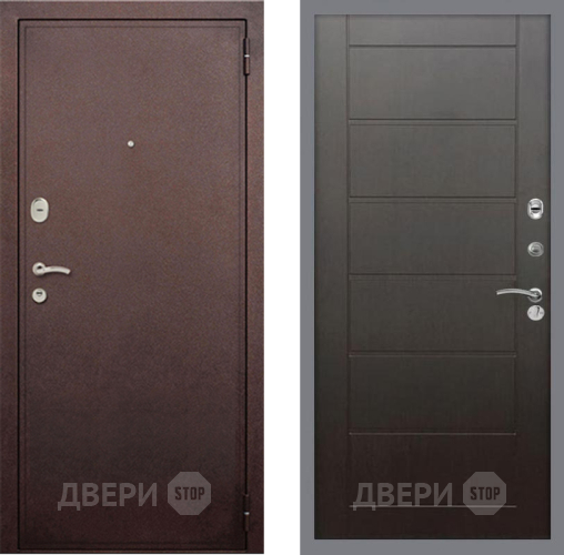 Входная металлическая Дверь Рекс (REX) 2 Медный Антик Сити Венге в Луховицах