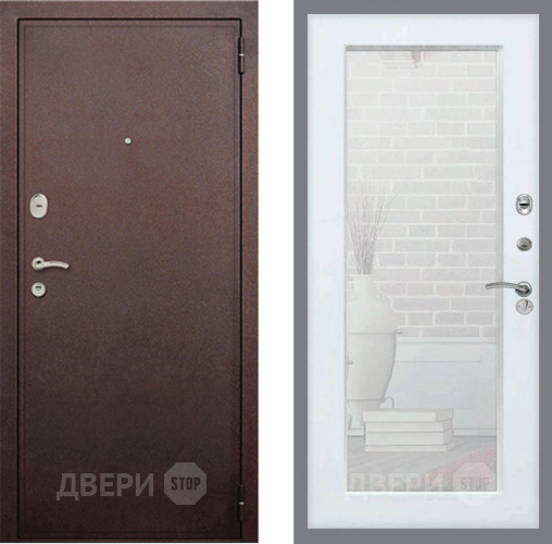 Дверь Рекс (REX) 2 Медный Антик Зеркало Пастораль Силк Сноу в Луховицах
