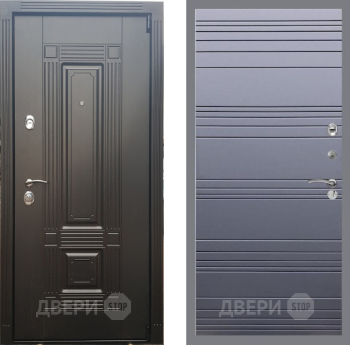 Входная металлическая Дверь Рекс (REX) 9 Line Силк титан в Луховицах