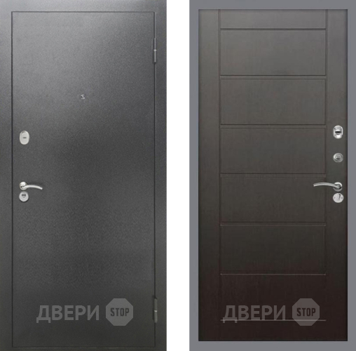 Входная металлическая Дверь Рекс (REX) 2А Серебро Антик Сити Венге в Луховицах