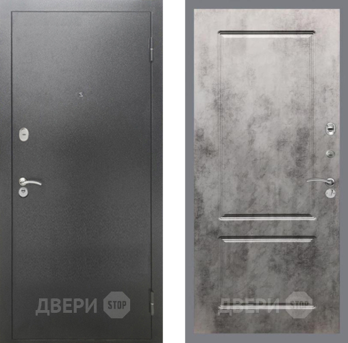 Дверь Рекс (REX) 2А Серебро Антик FL-117 Бетон темный в Луховицах