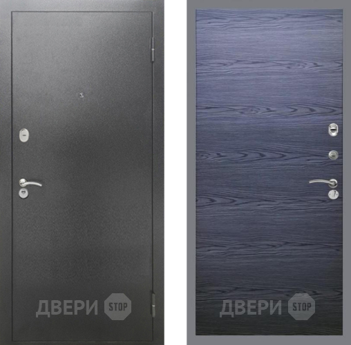 Дверь Рекс (REX) 2А Серебро Антик GL Дуб тангенальный черный в Луховицах