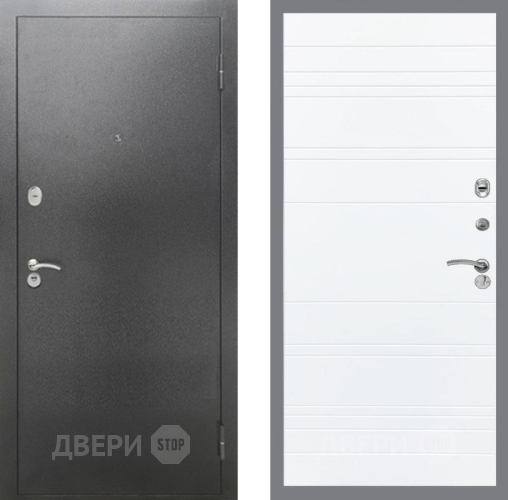 Дверь Рекс (REX) 2А Серебро Антик Line Силк Сноу в Луховицах
