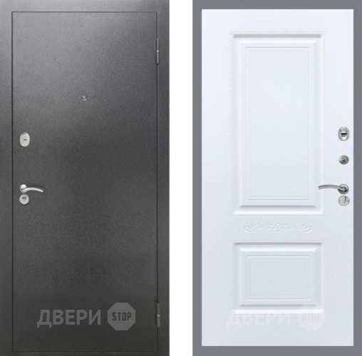 Входная металлическая Дверь Рекс (REX) 2А Серебро Антик Смальта Силк Сноу в Луховицах