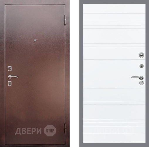 Входная металлическая Дверь Рекс (REX) 1 Line Силк Сноу в Луховицах