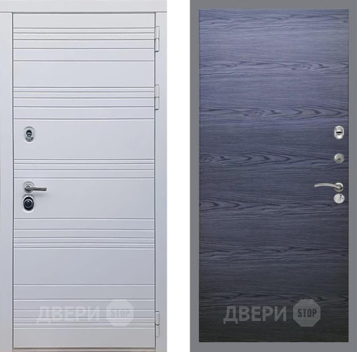 Входная металлическая Дверь Рекс (REX) 14 Силк Сноу GL Дуб тангенальный черный в Луховицах