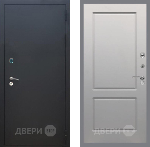 Входная металлическая Дверь Рекс (REX) 1A Черный Муар FL-117 Грей софт в Луховицах