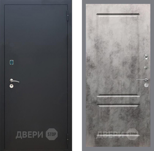 Дверь Рекс (REX) 1A Черный Муар FL-117 Бетон темный в Луховицах