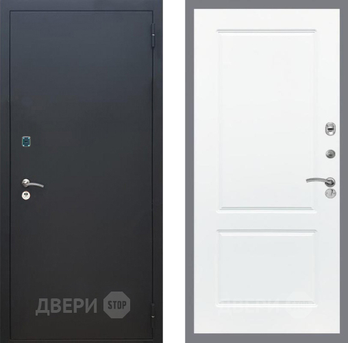Входная металлическая Дверь Рекс (REX) 1A Черный Муар FL-117 Силк Сноу в Луховицах