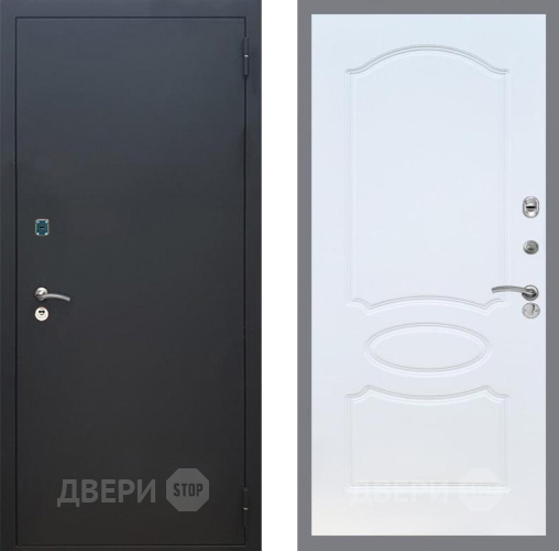 Дверь Рекс (REX) 1A Черный Муар FL-128 Белый ясень в Луховицах