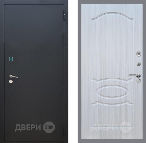 Дверь Рекс (REX) 1A Черный Муар FL-128 Сандал белый в Луховицах