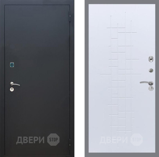 Дверь Рекс (REX) 1A Черный Муар FL-289 Белый ясень в Луховицах