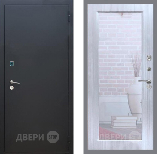 Дверь Рекс (REX) 1A Черный Муар Зеркало Пастораль Сандал белый в Луховицах