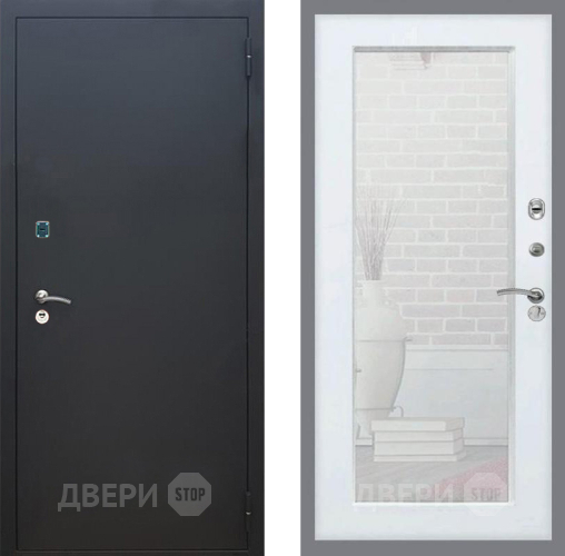 Дверь Рекс (REX) 1A Черный Муар Зеркало Пастораль Силк Сноу в Луховицах