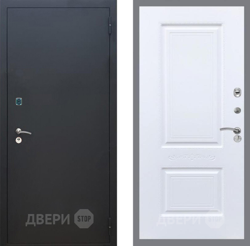 Входная металлическая Дверь Рекс (REX) 1A Черный Муар Смальта Силк Сноу в Луховицах