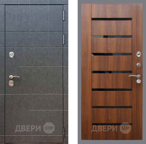 Дверь Рекс (REX) 21 СБ-14 стекло черное Орех бренди в Луховицах