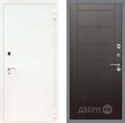 Входная металлическая Дверь Рекс (REX) 1А Белая шагрень Сити Венге в Луховицах