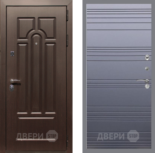 Входная металлическая Дверь Рекс (REX) Эврика Line Силк титан в Луховицах
