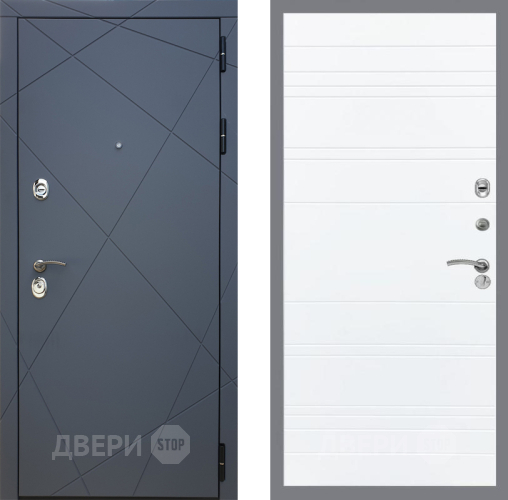 Входная металлическая Дверь Рекс (REX) 13 Силк Титан Line Силк Сноу в Луховицах