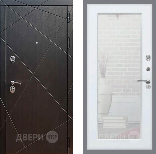 Дверь Рекс (REX) 13 Венге Зеркало Пастораль Белый ясень в Луховицах