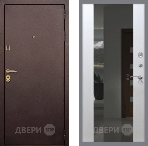 Входная металлическая Дверь Рекс (REX) Лайт 3К СБ-16 с Зеркалом Лиственница беж в Луховицах