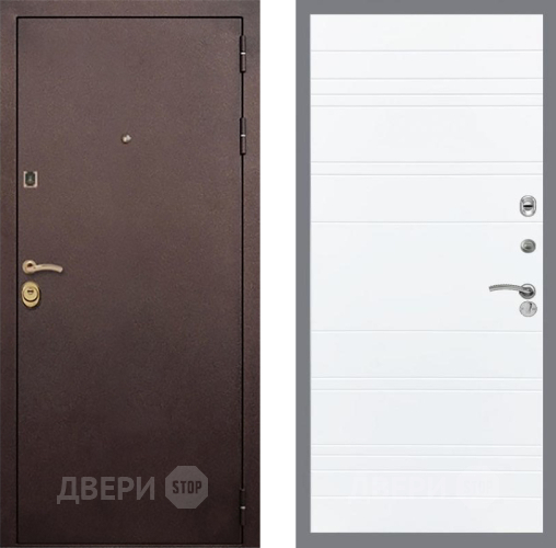 Входная металлическая Дверь Рекс (REX) Лайт 3К Line Силк Сноу в Луховицах