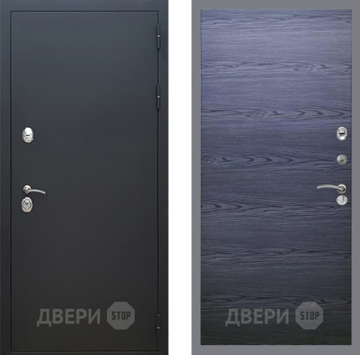 Дверь Рекс (REX) 5 Черный Муар GL Дуб тангенальный черный в Луховицах