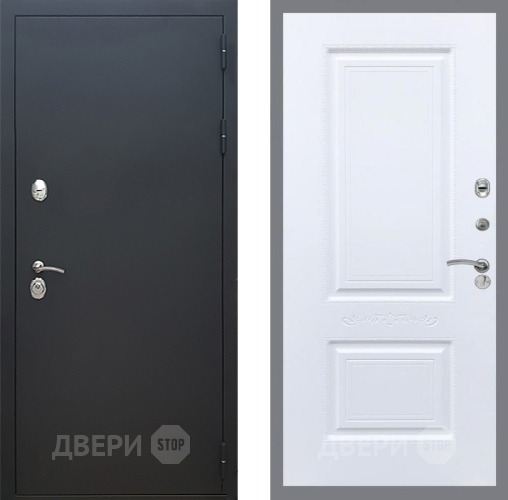 Входная металлическая Дверь Рекс (REX) 5 Черный Муар Смальта Силк Сноу в Луховицах