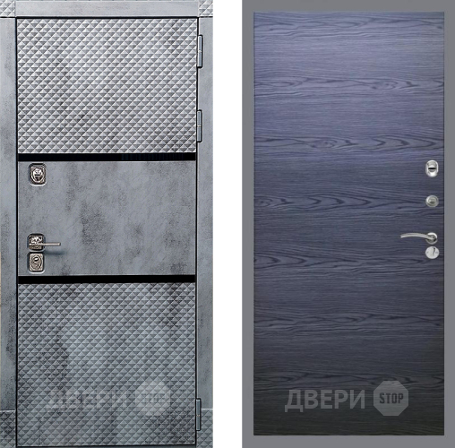 Входная металлическая Дверь Рекс (REX) 15 Бетон Темный GL Дуб тангенальный черный в Луховицах