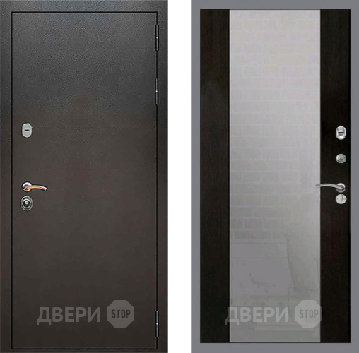 Входная металлическая Дверь Рекс (REX) 5 Серебро Антик СБ-16 Зеркало Венге в Луховицах