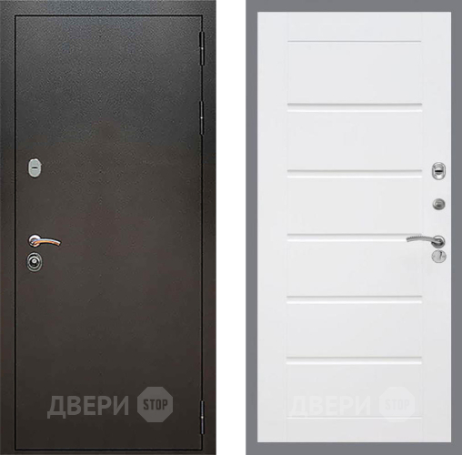 Входная металлическая Дверь Рекс (REX) 5 Серебро Антик Сити Белый ясень в Луховицах