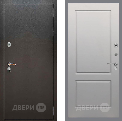 Дверь Рекс (REX) 5 Серебро Антик FL-117 Грей софт в Луховицах