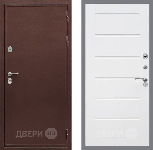 Входная металлическая Дверь Рекс (REX) 5А Сити Белый ясень в Луховицах
