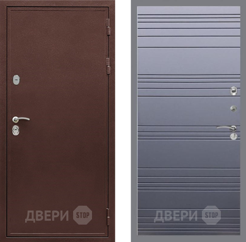 Входная металлическая Дверь Рекс (REX) 5А Line Силк титан в Луховицах